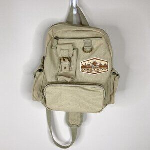 Disney Animal Kingdom Backpack Sling Bag Khaki Tan Neutral Canvas